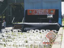 Alquiler de escenario con respaldo y laterales de 3mts x 14mts Alquiler de escenarios